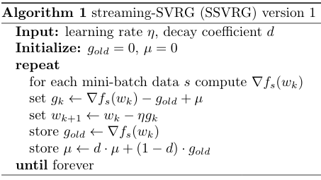 online SVRG算法